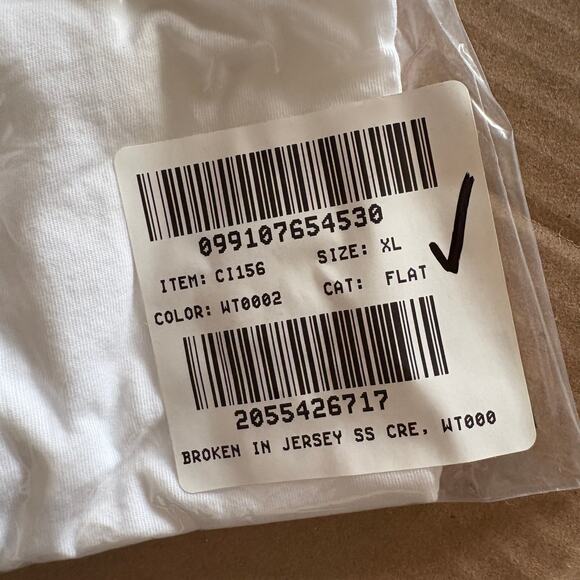 J Crew Mens Classic Broken In T Shirt XL White NWT Tee Shirt T CI165 J.Crew - Picture 4 of 5